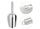 U-Shaped Stainless Steel Ice Cube Scoop with Perforated Drain Hole, Size: 19.5 cm