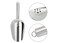 U-Shaped Stainless Steel Ice Cube Scoop with Perforated Drain Hole, Size: 28.5 cm