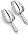 2 Pcs Value Pack, U-Shaped Stainless Steel Ice Cube Scoop with Perforated Drain Hole, Size: 21.5 cm