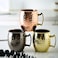 2 Pieces Value Pack, Hammered Stainless Steel Moscow Mule Mugs with Handle. 530 ml – Gold