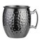 4 Pieces Value Pack, Hammered Stainless Steel Moscow Mule Mugs with Handle. 530 ml &ndash; Black