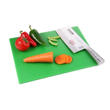 High-Density Polyethylene BPA Free Cutting Board for all Kitchens - 53 x 32.5 x 2 cm (Green)