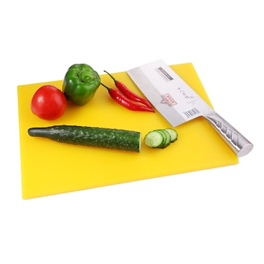 2 pcs Value Pack, Heavy Duty High-Density Polyethylene Cutting Board - 53 x 32.5 x 2 cm (Yellow)