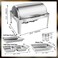 Roll Top Chafing Dish (Rectangular) for Catering, Hotels &amp; Restaurants, 9 liters