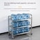 3-tier Stainless Steel Trolley with 360° rotation castor wheels, Size: 96 cm x 50 cm x 96 cm