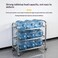 3-tier Stainless Steel Trolley with 360° rotation castor wheels, Size: 96 cm x 50 cm x 96 cm