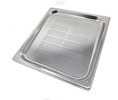 Perforated Stainless steel gastronorm (GN) container/pan 1/1 (530 x 325 x 20 mm) Capacity: 2 liters, Value Pack of 3 pieces