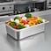 Perforated Stainless steel gastronorm (GN) container/pan 1/2 (325 x265 x 100 mm) Capacity: 6 liters, Value Pack of 3 pieces