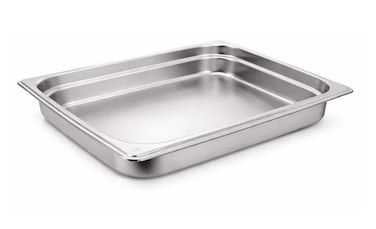 Stainless steel gastronorm (GN) container/pan 2/1 (650 x 530 x 65 mm) Capacity: 18 liters