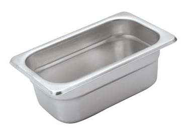 Stainless steel gastronorm (GN) container/pan 1/9 (176 x 108 x 65 mm) Capacity: 0.6 liter,  Value Pack of 6 Pieces