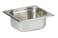 Stainless steel gastronorm (GN) container/pan 1/6 (176 x 162 x 65 mm) Capacity: 1.0 liter, Value Pack of 6 pieces