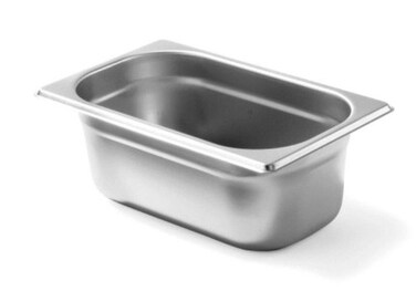 Stainless steel gastronorm (GN) container/pan 1/6 (176 x 162 x 200 mm) Capacity: 3.0 liter, Value Pack of 6 pieces