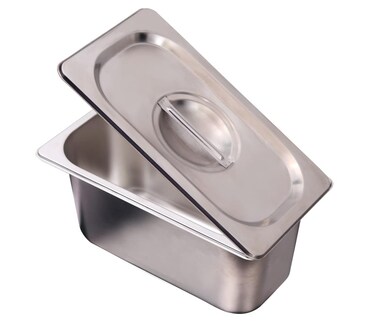 Lid for 1/6 (176 x 162) Stainless steel gastronorm (GN) container/pan, Value Pack of 12 pieces