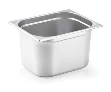 Stainless steel gastronorm (GN) container/pan 1/2 (325 x265 x 200 mm) Capacity: 11 liters, Value Pack of 3 pieces