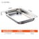 Stainless steel gastronorm (GN) container/pan 1/1 (530 x 325 x 65 mm) Capacity: 8.5 liters, Value Pack of 3 pieces