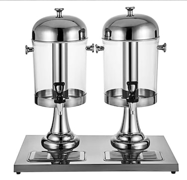 Stainless Steel Dome Cover Juice Dispenser, 8+8 = 16 liter
