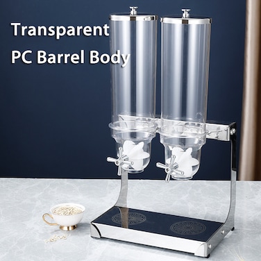 Stainless Steel Cereal Dispenser - Double Head, 7 Liter
