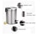 5 Liter Stainless Steel Round Dust