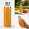 BPA-Free Borosilicate Glass Bottle with Stainless Steel Lid, 750 ml Pack of 6 pcs