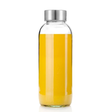 BPA-Free Borosilicate Glass Bottle with Stainless Steel Lid, 750 ml Pack of 6 pcs