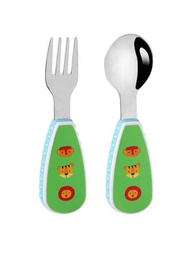 Kiddo Animals Kids Spoon and Fork Cutlery Set with Case