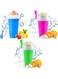Jorunb Slushie Maker Cup, TIK TOK Magic Quick Frozen Smoothies Cup, Double Layer Squeeze Slushy Maker Cup, Cool Stuff Slushy Maker Portable Squeeze Ice Cup Birthday Gifts for Kids (3pc)