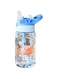 iNSha Essentials - Kids Plastic Water Bottle   Silicon Spout with Handle   BPA Free   Spill and Leak Proof   Straw Cleaning Brush Included   Best for Back to School (Blue)