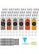 24 Pcs Glass Spice Jar Set, 120 ml Spice Container with Metal Cap