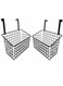 2pcs Hanging Storage Basket, Hollow Out Storage Basket For Home, Simple And Large Capacity Storage Rack For Toiletries, Iron Plants Hanging Shelf, Shampoo Shower Gel Holder Organizer, Bathroom Accessories