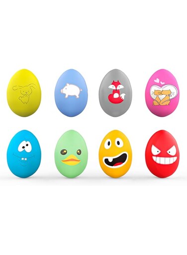 SCHITEC Squeaky Dog Toys, [8 Pack] Latex Squeaker Bouncy Egg for Small Medium Pets Puppies, 2.5&rdquo; Soft Animal Rubber Interactive Fetch Ball Set