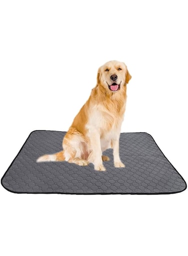 CHAVA Washable Pet Pee Pad, Reusable Waterproof Pet Pee Pad Fast Super Absorbing Dog Cat Puppies Kitten Whelping Training Pads Diapers Mats 50 * 40 cm(19.69 * 15.75 inch), Dark Gray