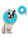 DEILFUR Inflatable Dog Cone Collar - Alternative After Surgery Dog Neck Donut Collar Protective Recovery E Collar for Post Surgery Soft Dog Cone for Small Medium Dogs Cats (Blue, Medium)