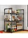 3-Tier Storage Shelf Organizer for Kitchen Bathroom Shelves Garage Home Pantry Closet Office Multi Rack Stand Units with Hooks and Handle for Jar and Bottles