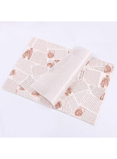AYF 100 Pcs Wax Baking Papers Disposable Oilproof Greaseproof Paper Sheets Square Food Packaging Wax Paper Food Tray Liners for Hamburger Cake Bread Sandwich