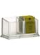 Yakri Acrylic Tea Bags Holder Coffee Sugar Bag Case Guest Room Storage Boxes - Holder for Tea Bags, Small Packets, Sweeteners,Sugar Packet, Coffee, Condiment (L16.6*W8.2*H7.5cm)