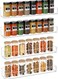 Wall Mounted Spice Rack Organizer,Clear Acrylic Spice Shelf Storage Holder,Hanging Seasoning Rack Organizer for Wall Kitchen 4 Pack