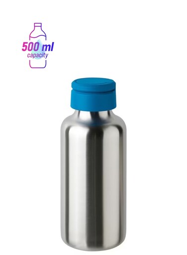 bottle, stainless steel/bright blue0.5 l