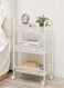 Home 3 Tier Wire Mesh Multifunctional Trolley Storage Trolley Multifunctional Trolley Kitchen Organization Trolley with Handles and Swivel Wheels Rustproof Bathroom Living Room Service 44 x 27 x 64 cm