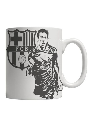 Lionel Messi Logo Printed Mug White/Black