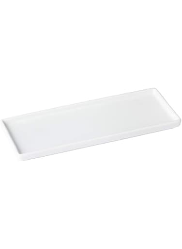 ELECDON Ceramic Tray for Kitchen Sink, Ceramic Vanity Toothbrush Tray, Small Tray for Bathroom Countertop Jewelry, Perfume, Cosmetics Towel Holder for Decoration Bathroom, Kitchen, Counter, Restroom