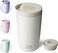 bottle Insulated Stainless Steel Travel Mug, 350ml Capacity, Coffee Cup with Push Button, Lid Keeps Cold and Hot for 12 Hours - Grey