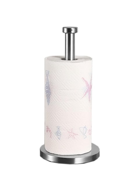Strayelf Paper Towel Holder,Stainless Steel Paper Towel Holder,Standing Paper Towel Holder,Kitchen Paper Towel Roll Holder, Jumbo-Sized Roll Holder for Bathroom Kitchen Countertop (Style 1)