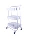 3-Tier Vegetable Rack With Wheels White 72x40x28cm