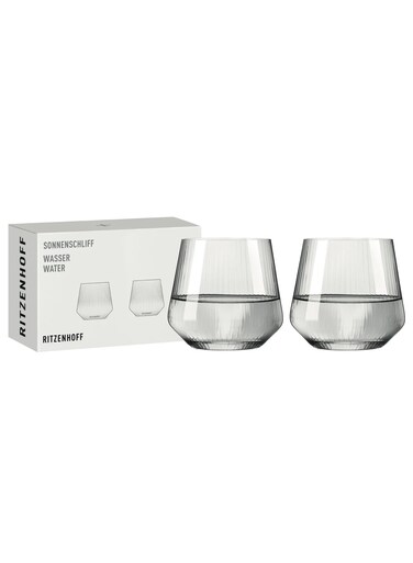 Premium Crystal Water Glasses &acirc;&euro;&ldquo; 2 Piece Set (420 ml), Elegant Drinking Glasses, Exclusive Gift Box, Made in Germany