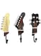 MAIPAY Gifts for Music Lovers, Guitar Music Decor, Decorative Hooks for Wall Hanging Clothes Coats Towels Keys Hats, Wall Mounted Heavy Duty (3-Pack)