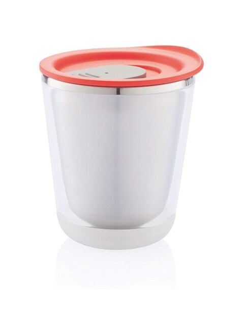 XD Design Red 227ml Double Walled Closable Mug - DWXD503