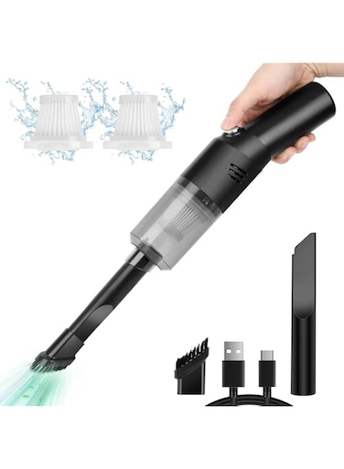 Auloea Wireless Portable Mini Car Vacuum Cleaner High Power Cordless(400g),Handheld Vacuum Cordless,Hand Vacuum Cordless Rechargeable,Handheld Vacuum Cleaner for Car/Desk