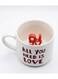 White With Red Ceramic Mug 350Ml