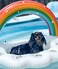 VICKEA Inflatable Rainbow Cloud Drink Holder, Pool Float Party Accessories for Water Fun