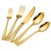 MAAC Home Luxe Metallic Cutlery Set in Gold - Set of 20 Luxurious Elegant Durable and Classic Premium Design Cutlery Set Perfect for everyday use, and get together, restaurant, banquet